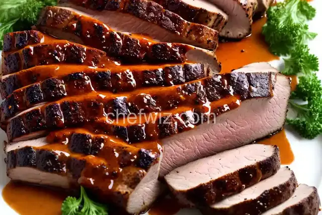 Spice Rubbed Pork Tenderloin with Bourbon-Chipotle Sauce