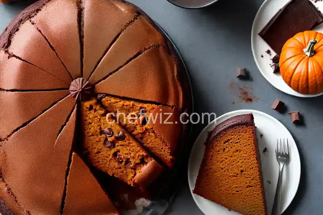 Spiced Chocolate-Pumpkin Cake With Pumpkin Glaze