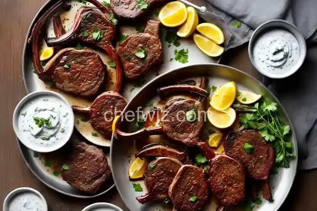 Spiced Marinated Lamb Chops with Garlicky Yogurt