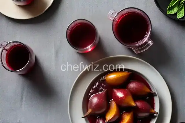 Spiced Red Wine-Poached Pears