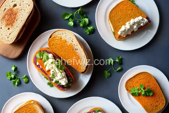 Spiced Sweet Potato Sandwich With Feta