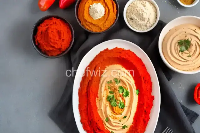 Spiced Sweet Roasted Red Pepper Hummus