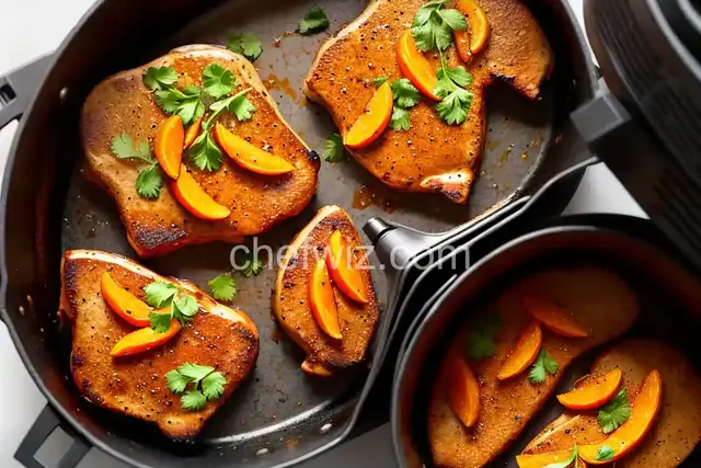 Spicy Air Fryer Pork Chops with Apricot Glaze