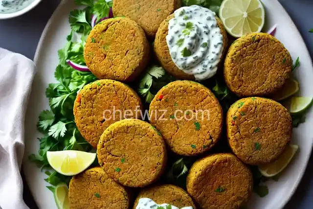 Spicy Baked Falafel with Tzatziki