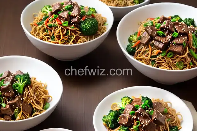 Spicy Beef and Broccoli Chow Mein