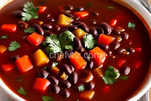 Spicy Black Bean Vegetable Soup