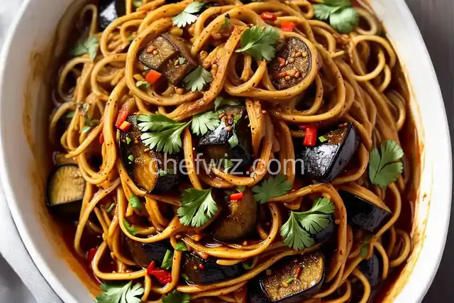 Spicy Braised Eggplant Noodles