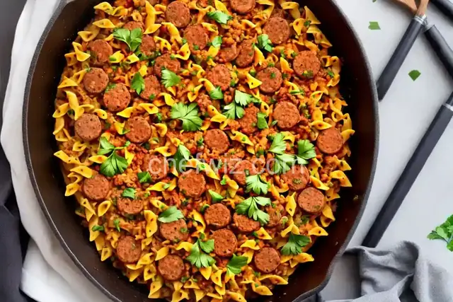 Spicy Campanelle Sausage Skillet