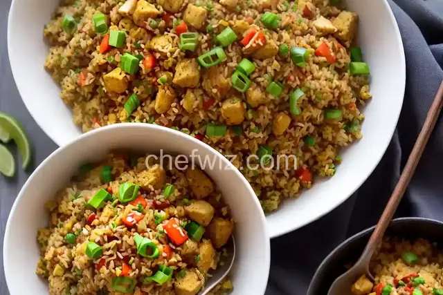 Spicy Cauliflower Fried 'Rice' with Pork