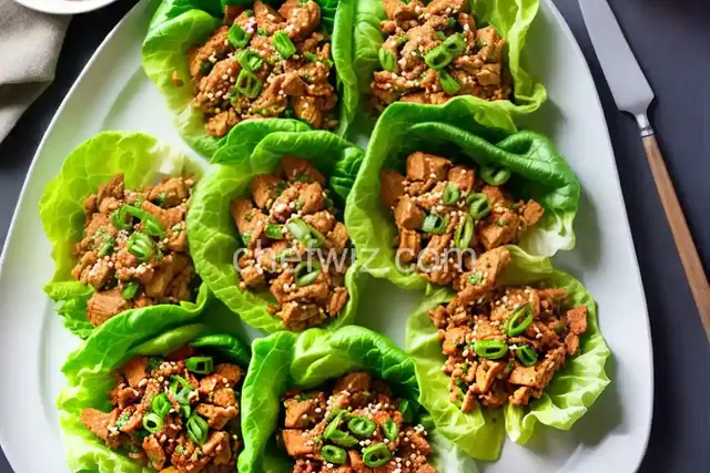 Spicy Chicken Lettuce Wraps