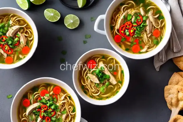 Spicy Chicken Noodle Soup With Lime and Ginger Recipe