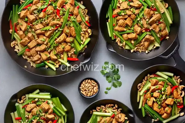 Spicy Chicken Stir-Fry With Celery and Peanuts