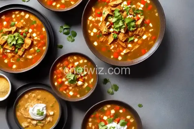 Spicy Chicken and Hominy Mexican Soup