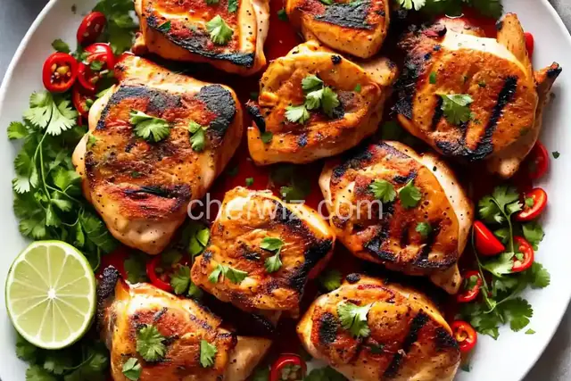 Spicy Coconut Grilled Chicken Thighs