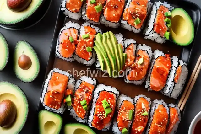 Spicy Crunchy Salmon Roll with Avocado