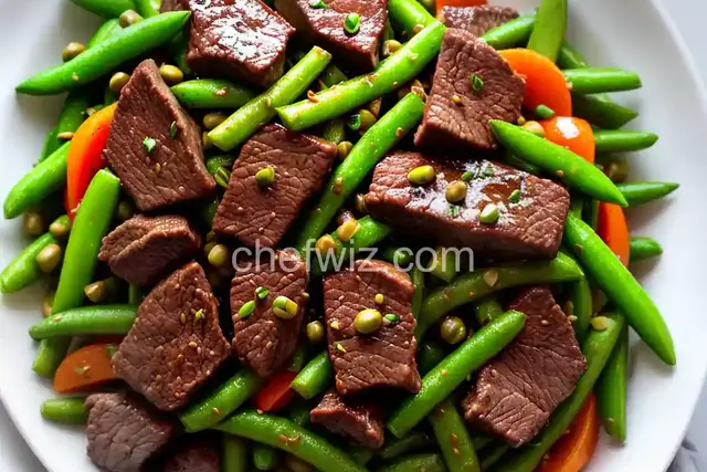 Spicy Gingered Beef and Snap Pea Salad