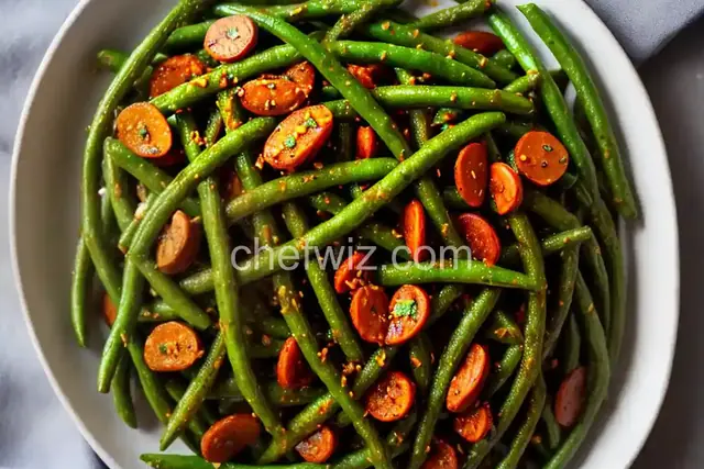 Spicy Indian Green Beans, Gujarati Style