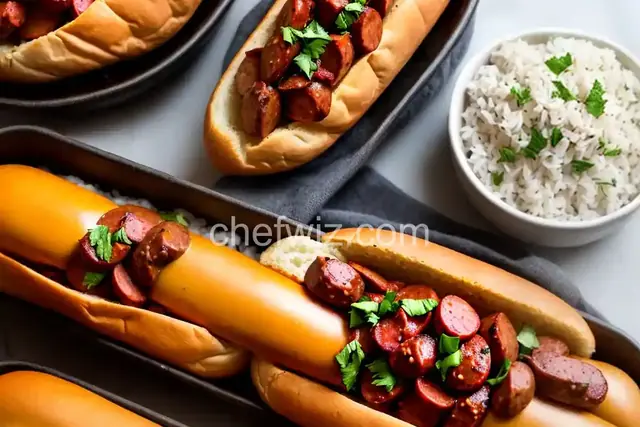 Spicy Kielbasa Dog with Stout Onions