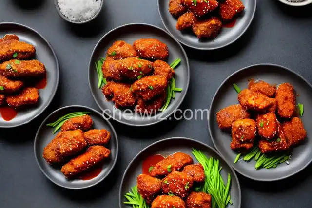 Spicy Korean Fried Chicken with Gochujang Sauce