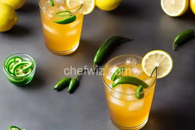 Spicy Lemonade with Jalapeño Ice Cubes