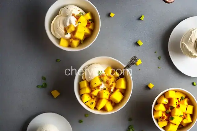 Spicy Mango No-Churn Ice Cream