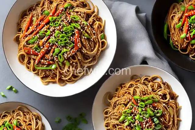 Spicy Miso Chow Mein Noodles