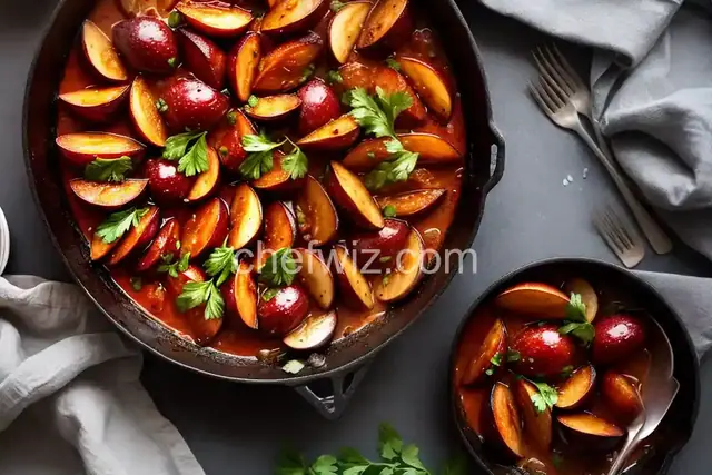 Spicy Oven-Roasted Plums