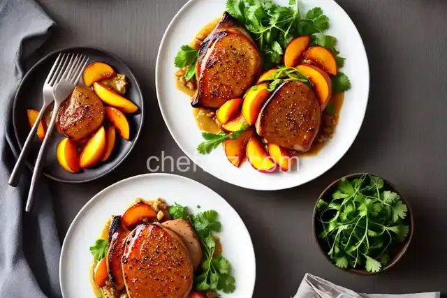 Spicy Peach-Glazed Pork Chops