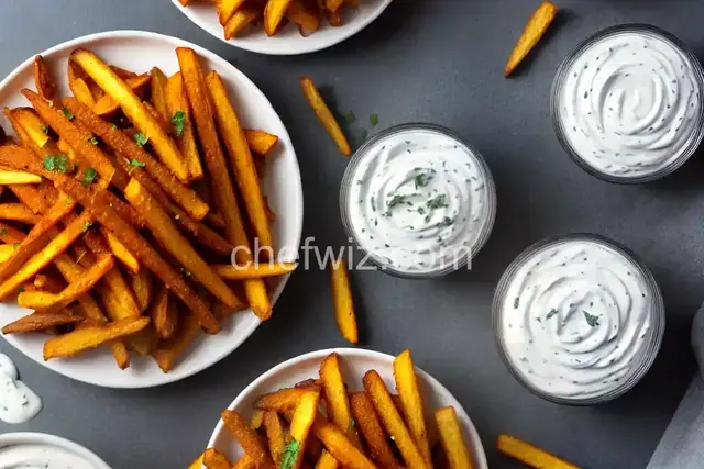 Spicy Pickle Fries with Homemade Ranch Dip
