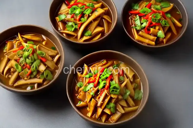 Spicy Pickled Bamboo Shoots