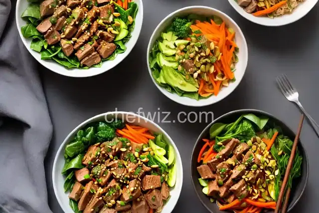 Spicy Pork Bowl With Greens and Carrots