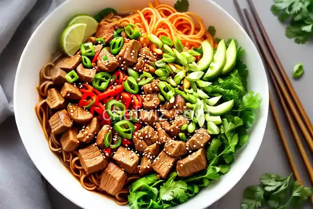 Spicy Pork Noodle Bowl