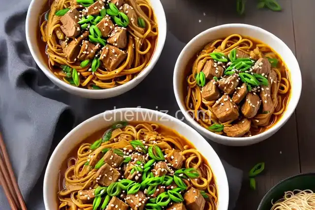 Spicy Pumpkin Pork Noodles