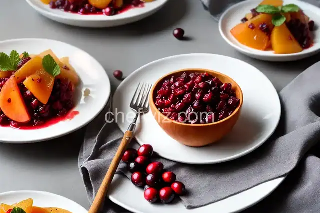 Spicy Quince and Cranberry Chutney