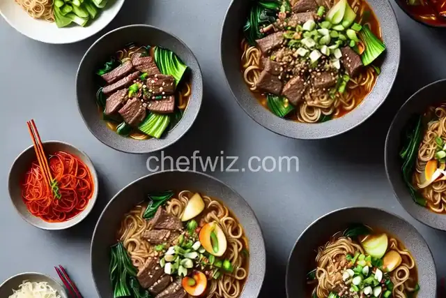 Spicy Ramen with Beef and Bok Choy