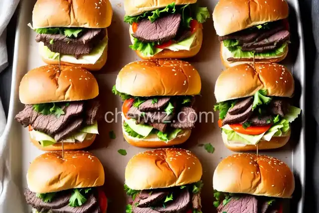 Spicy Roast Beef Sliders