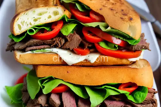 Spicy Roast Beef and Capicola Sub Sandwich