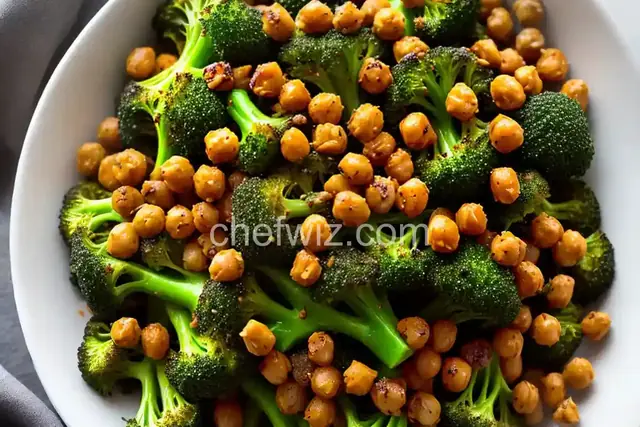 Spicy Roasted Broccoli and Chickpeas