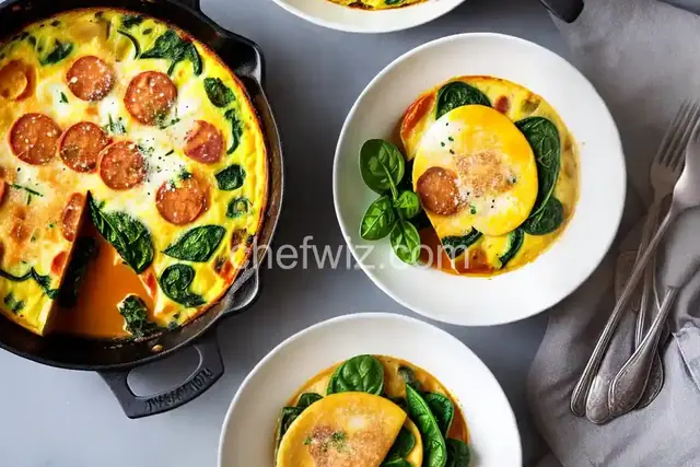 Spicy Spinach & Sausage Frittata Affogato