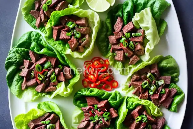 Spicy Steak Lettuce Wraps
