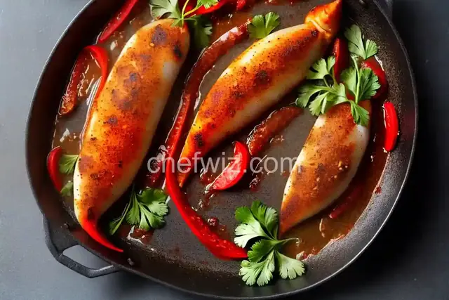 Spicy Stuffed Squid