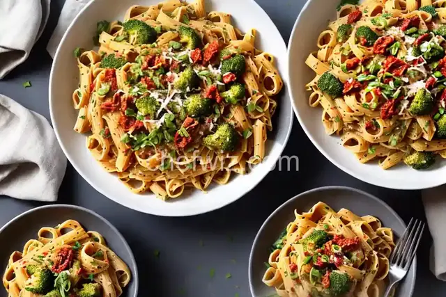 Spicy Sun-Dried Tomato and Broccoli Pasta