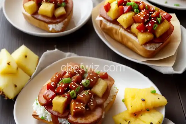 Spicy Teriyaki Spam® and Pineapple on a Hawaiian Roll