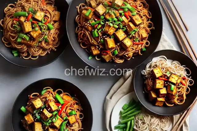 Spicy Tofu and Vegetable Lo Mein