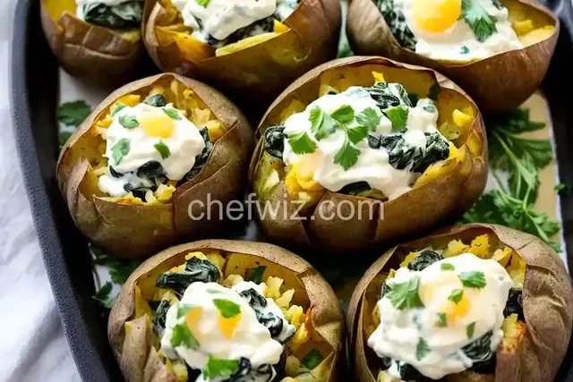 Spinach-Artichoke Baked Potatoes