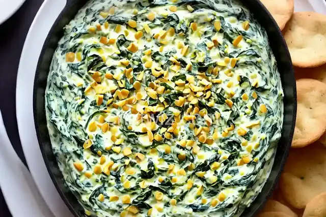 Spinach Artichoke Dip with Water Chestnuts