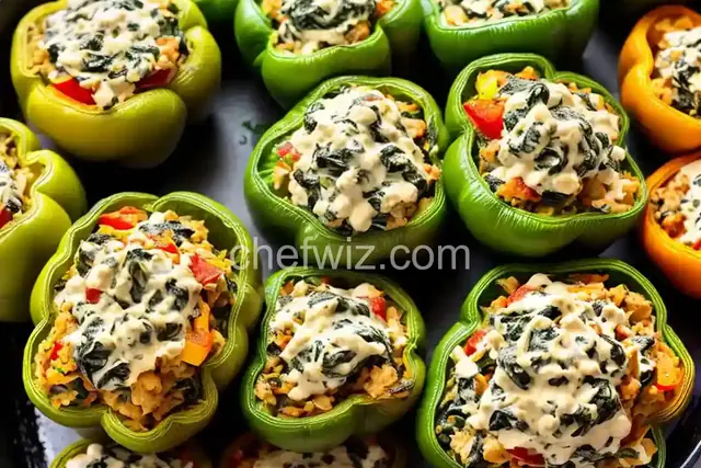 Spinach Artichoke Stuffed Peppers