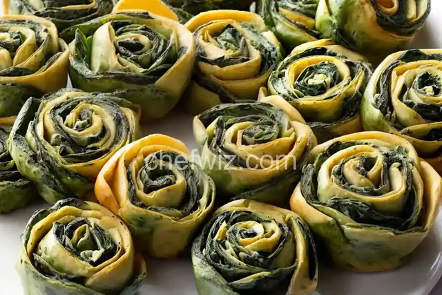 Spinach, Artichoke and Sausage Pinwheels