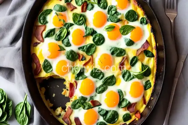Spinach Bacon Egg Casserole