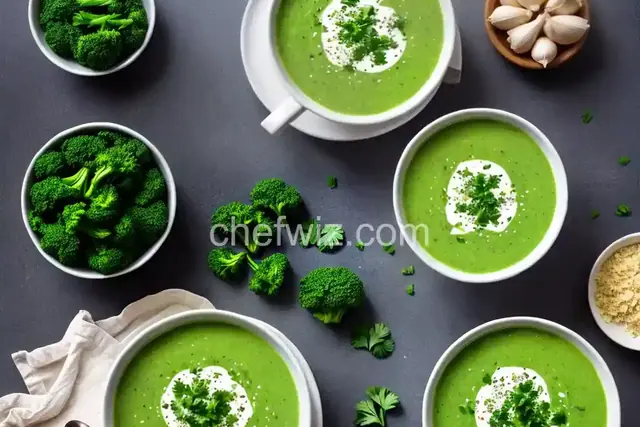 Spinach-Broccoli Soup With Garlic and Cilantro